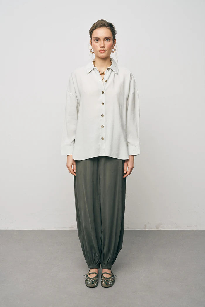 Mint Boyfriend Fit Lightweight Shirt