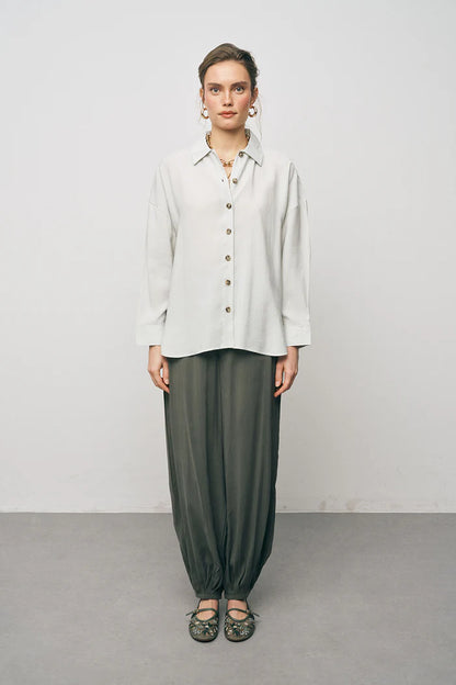 Mint Boyfriend Fit Lightweight Shirt