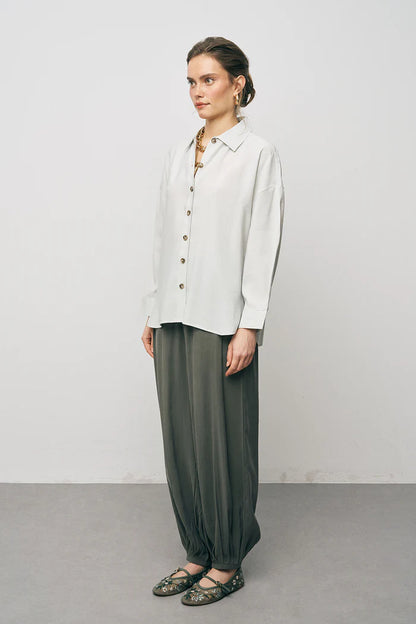 Mint Boyfriend Fit Lightweight Shirt