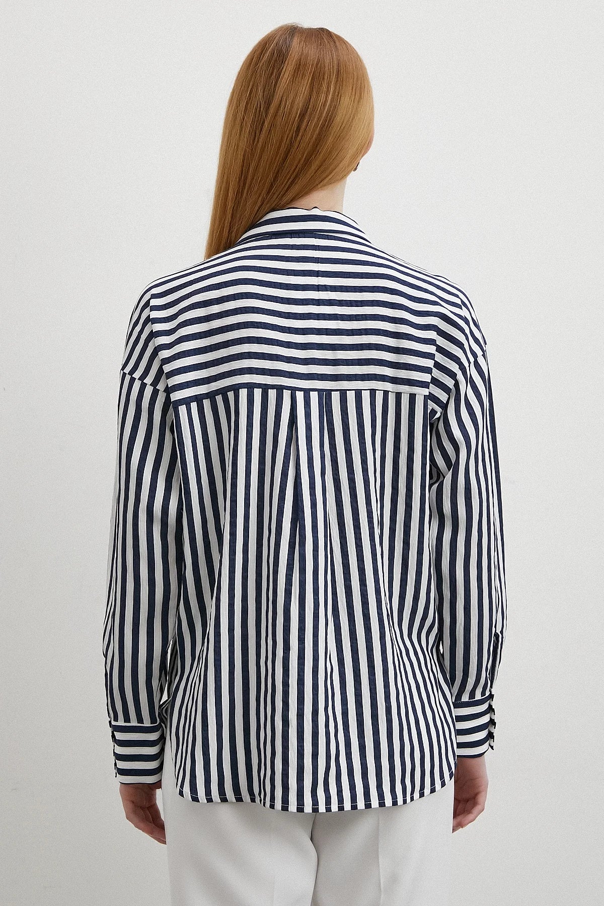 Navy Multi Striped Pocket Shirt