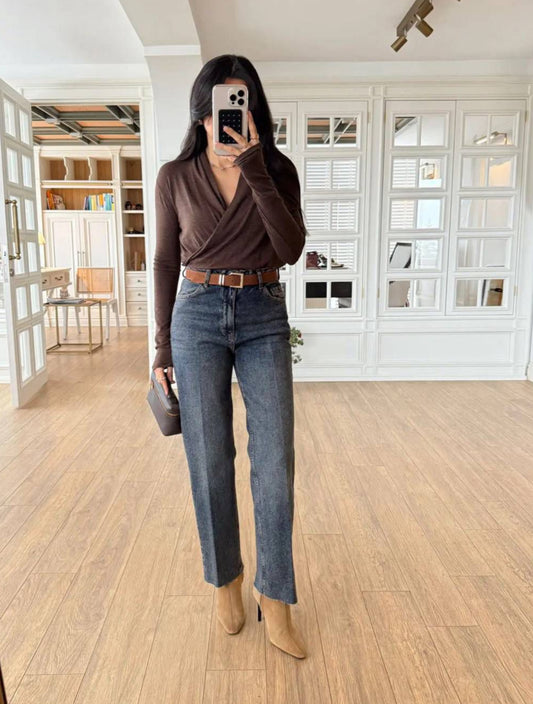 Tinted straight jeans